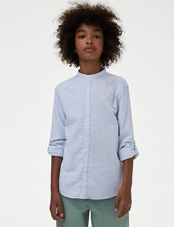Cotton Rich Textured Shirt (6-16 Yrs) - DK