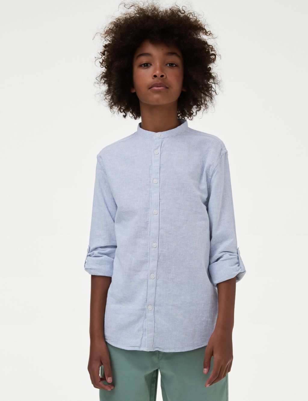 Cotton Rich Textured Shirt (6-16 Years) image 1