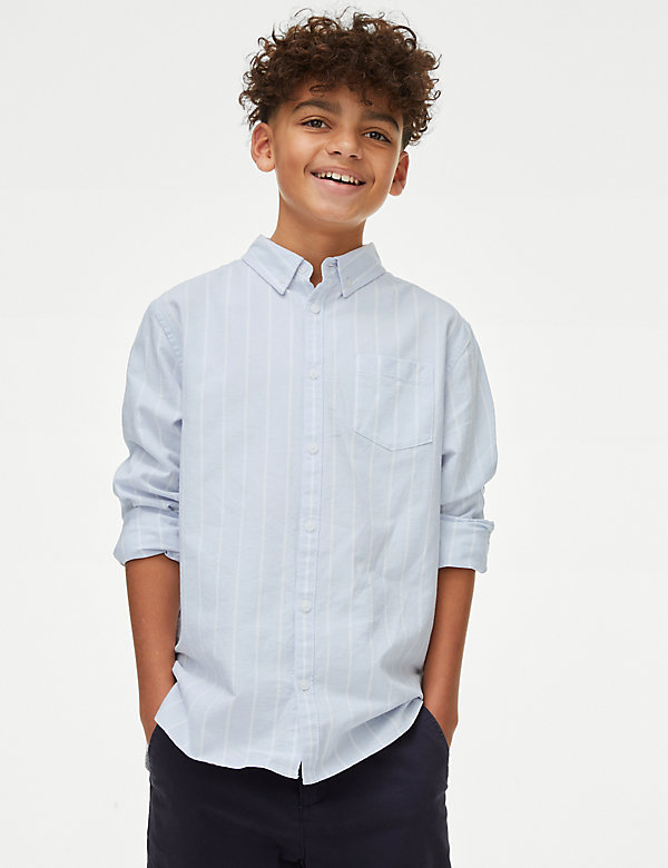 Ριγέ πουκάμισο Oxford από 100% βαμβάκι (6-16 ετών) - GR