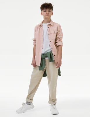 

Boys M&S Collection 2pc Pure Cotton Shirt & T-Shirt Set (6-16 Yrs) - Pink, Pink