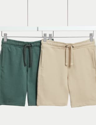 

M&S Collection Pack de 2 pantalones cortos de algodón (6-16 años) - Stone Mix, Stone Mix