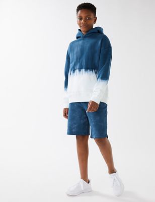 

Boys M&S Collection Cotton Rich Tie Dye Shorts (6 - 16 Yrs) - Blue, Blue