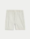 Pantalón corto 100% algodón de rayas (6-16&nbsp;años)