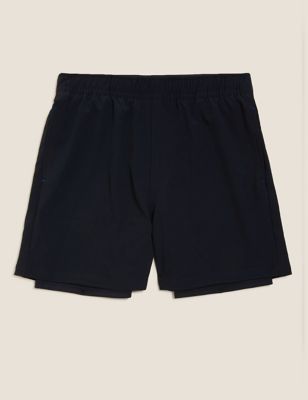 M&S Goodmove Boys 2 in 1 Cycling Shorts (6-16 Yrs)