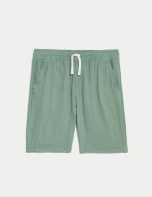 Pure Cotton Double Cloth Shorts (6-16 Yrs)