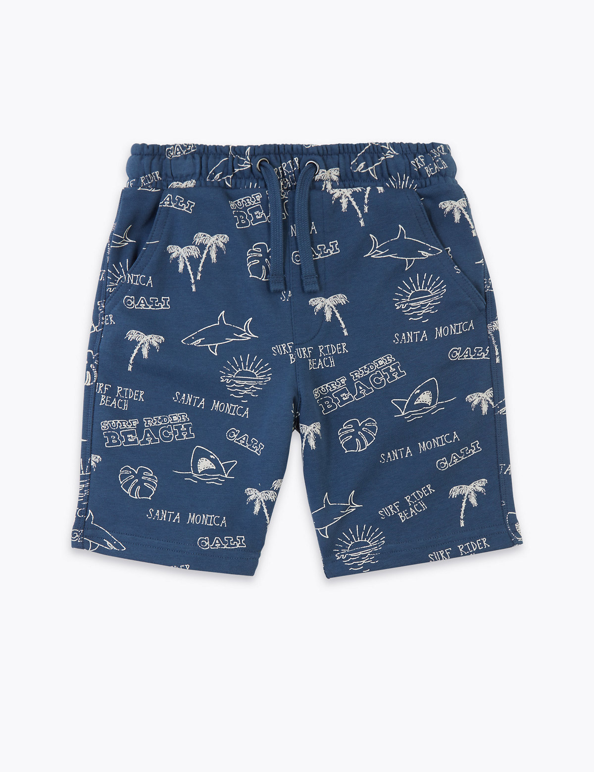 Cotton Beach Print Shorts (6-16 Yrs)
