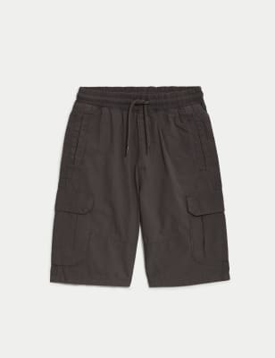 Pure Cotton Cargo Shorts (6-16 Yrs)