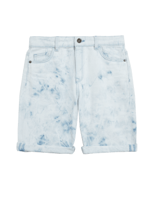 

Boys M&S Collection Denim Tie Dye Shorts (6-16 Yrs), Denim