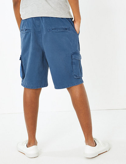 Pure Cotton Utility Buckle Shorts (6-16 Yrs)