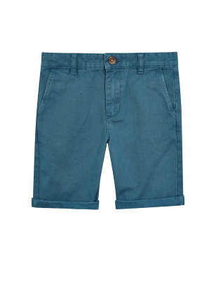 

Boys Pure Cotton Chino Shorts (6-16 Yrs) - Blue, Blue