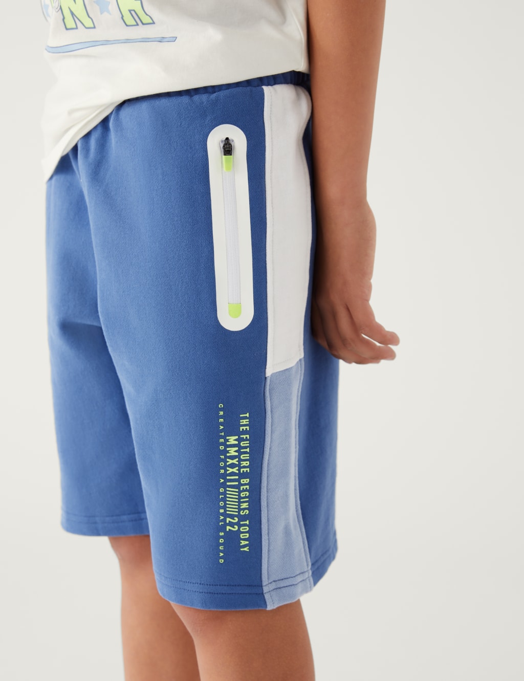 Cotton Rich Side Stripe Shorts (6-16 Yrs) image 2