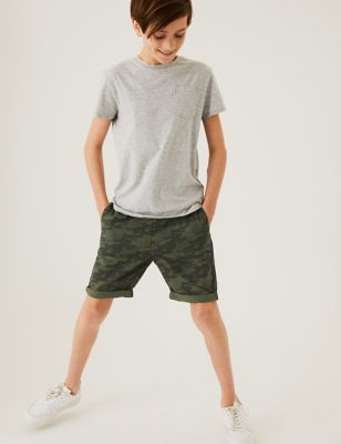 M&S Boys 2pk Pure Cotton Shorts (6-16 Yrs)