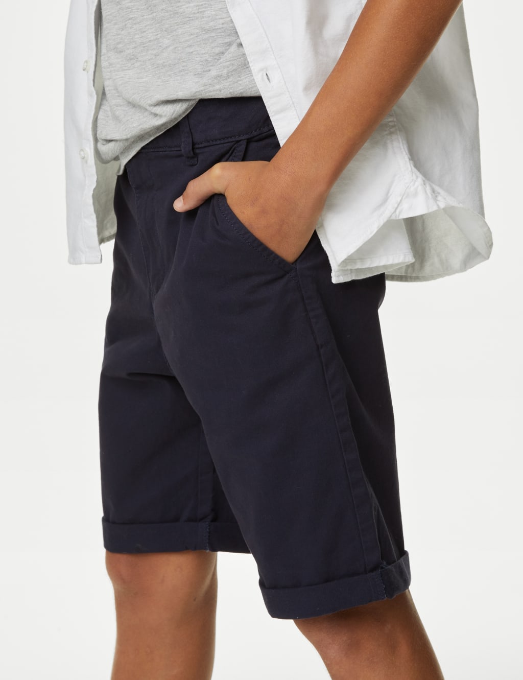Cotton Rich Chino Shorts (6-16 Yrs) image 2