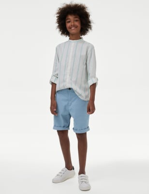 

M&S Collection Chinoshorts mit hohem Baumwollanteil (6-16 J.) - Light Steel Blue, Light Steel Blue