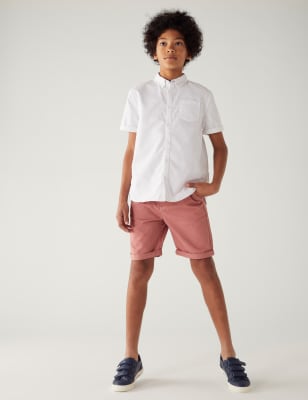 

Boys M&S Collection Cotton Rich Chino Shorts (6-16 Yrs) - Antique Rose, Antique Rose