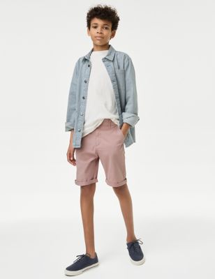 

Boys M&S Collection Cotton Rich Chino Shorts (6-16 Yrs) - Dusty Pink, Dusty Pink