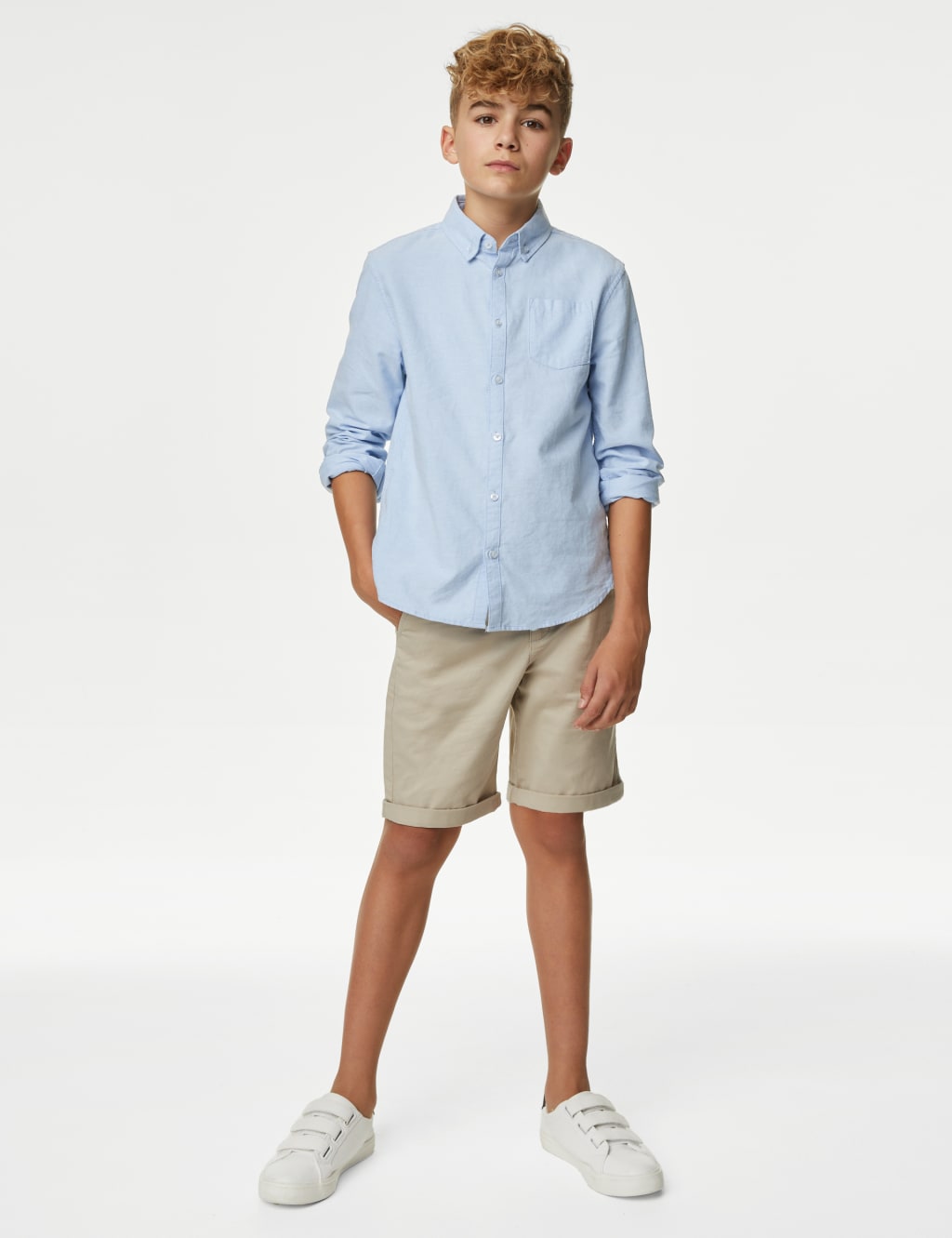 Cotton Rich Chino Shorts (6-16 Yrs) image 1
