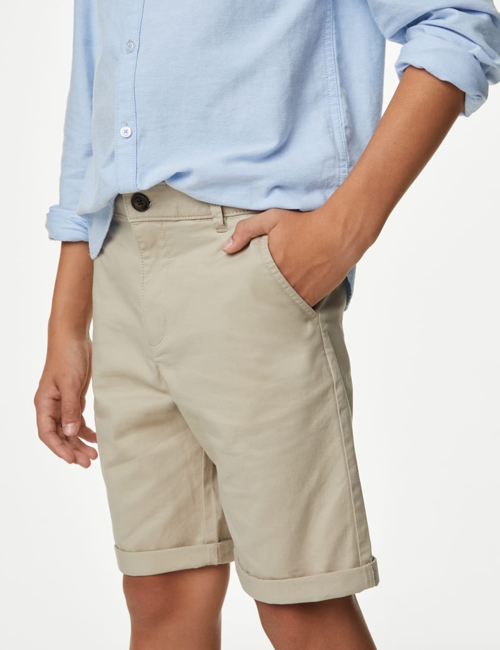 Cotton Rich Chino Shorts (6-16 Yrs) image 2