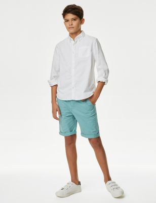 

Boys M&S Collection Cotton Rich Chino Shorts (6-16 Yrs) - Dusted Aqua, Dusted Aqua