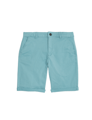 

Boys M&S Collection Cotton Rich Chino Shorts (6-16 Yrs) - Dusted Aqua, Dusted Aqua