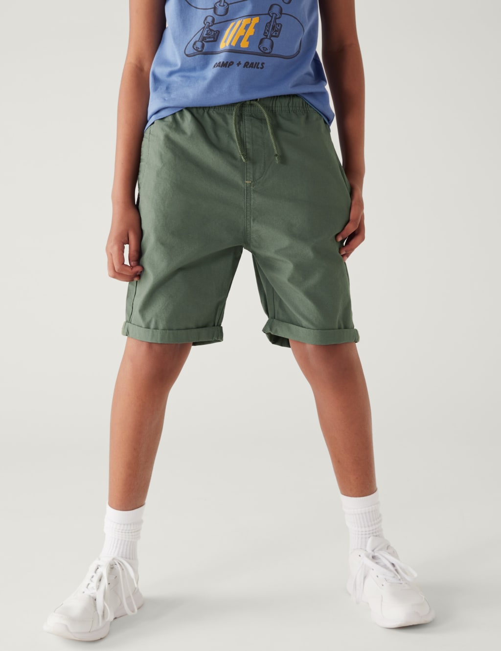 2pk Pure Cotton Shorts (6-16 Yrs) image 3