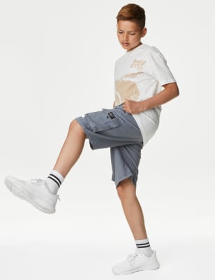 

M&S Collection Cargo-Shorts aus reiner Baumwolle (6-16 Jahre) - Blue, Blue