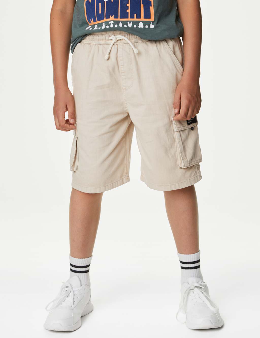 Pure Cotton Cargo Shorts (6-16 Yrs) image 3
