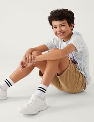 

Boys M&S Collection Pure Cotton Ribbed Shorts (6-16 Yrs) - Brown, Brown