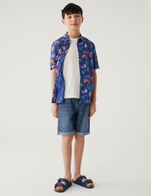 

Boys M&S Collection Denim Shorts (6-16 Yrs) - Med Blue Denim, Med Blue Denim