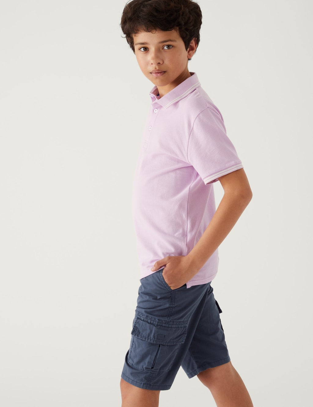 Pure Cotton Cargo Shorts (6 - 16 Yrs) image 2