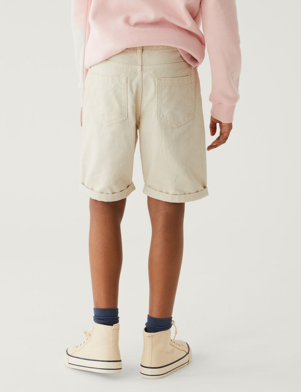 Pure Cotton Denim Shorts (6 - 16 Yrs) image 4