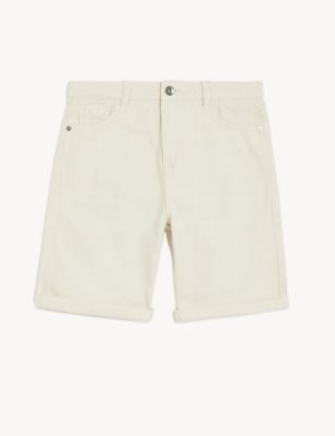 

Boys M&S Collection Pure Cotton Denim Shorts (6 - 16 Yrs) - Ecru, Ecru