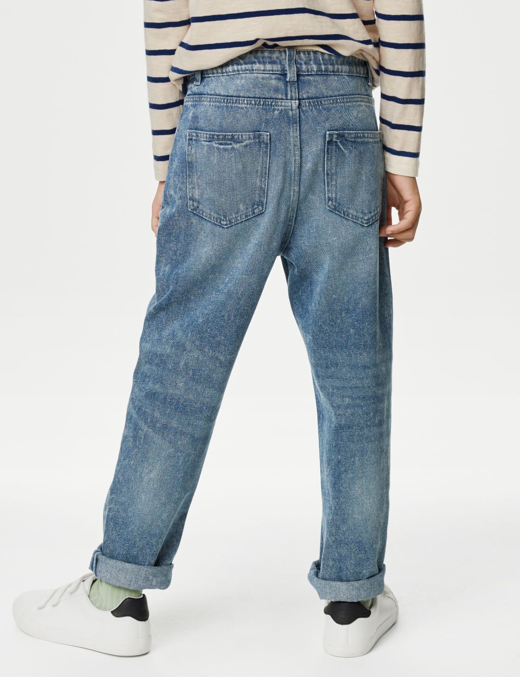 Relaxed Pure Cotton Jeans (6-16 Yrs) image 5