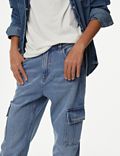 Relaxed Denim Cargo Jeans (6-16 Yrs)
