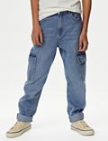 ג'ינס דגמ"ח בגזרה נוחה (16-6 שנים)