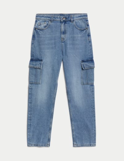 Relaxed Denim Cargo Jeans (6-16 Yrs)