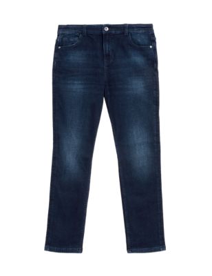 

Boys M&S Collection Regular Cotton Rich Jeans (6 -16 Yrs) - Indigo, Indigo