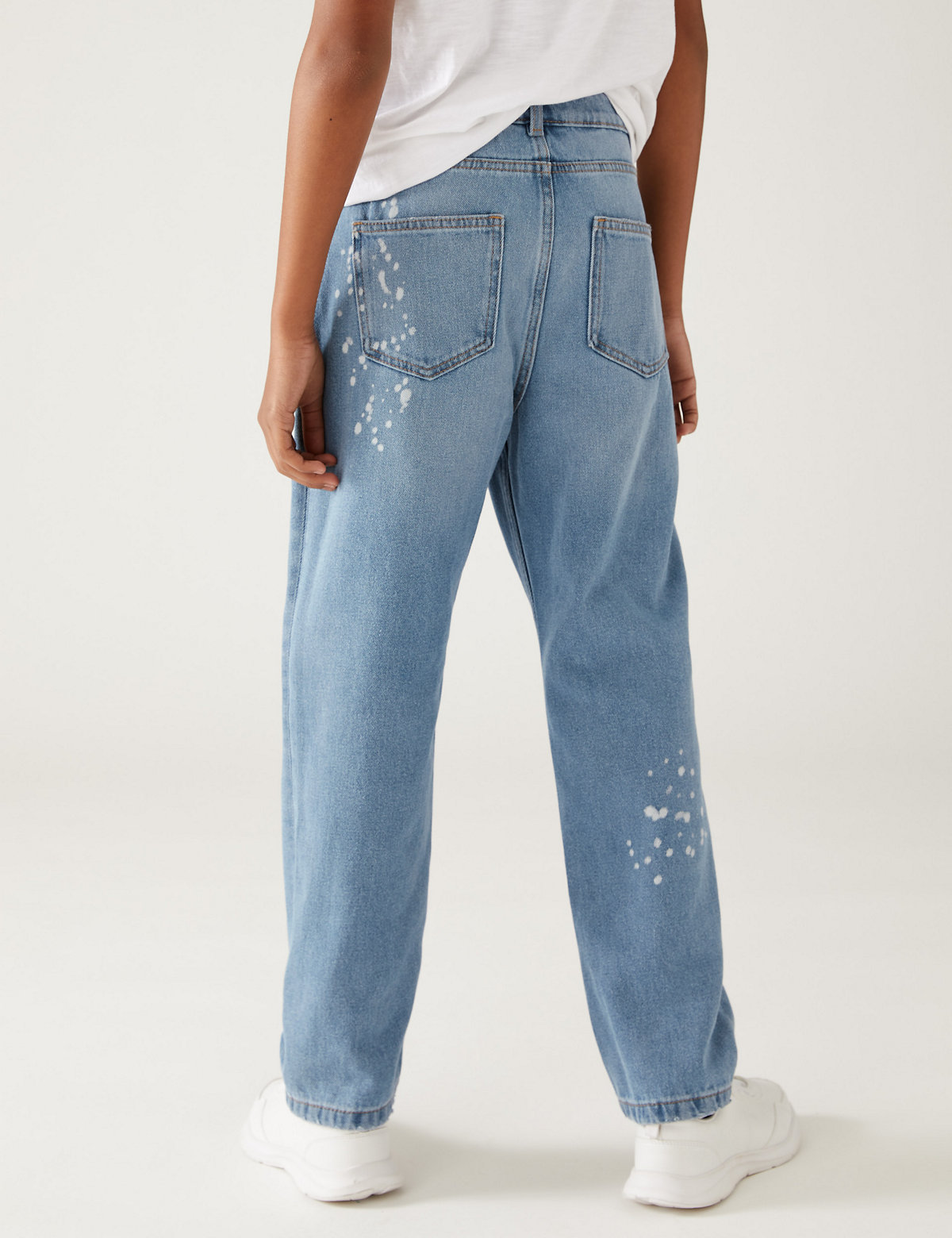 Regular Pure Cotton Paint Splat Jeans