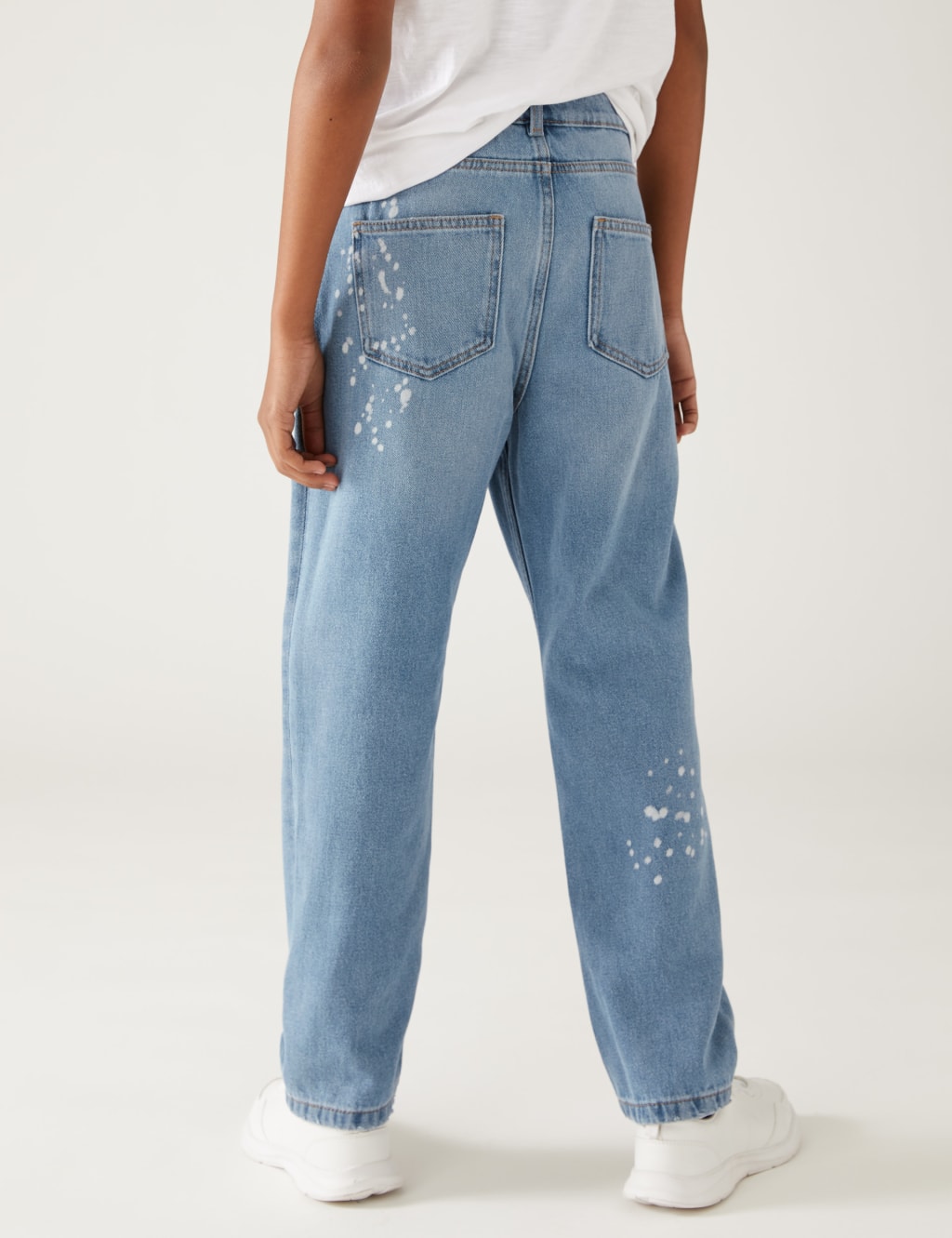 Regular Pure Cotton Paint Splat Jeans (6-16 Yrs) image 4