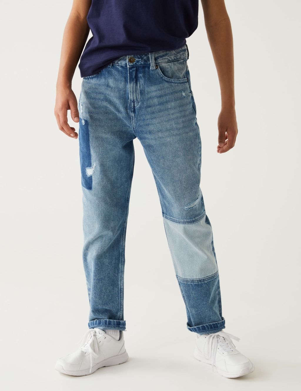 Relaxed Patchwork Denim Jean (6-16 Yrs) image 4