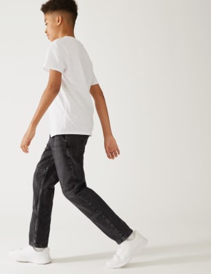 

Boys M&S Collection Regular Pure Cotton Jeans (6-16 Yrs) - Black Mix, Black Mix