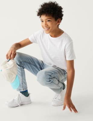 

Boys The Smith Skinny Fit Cotton with Stretch Jeans (3-16 Yrs) - Light Denim, Light Denim