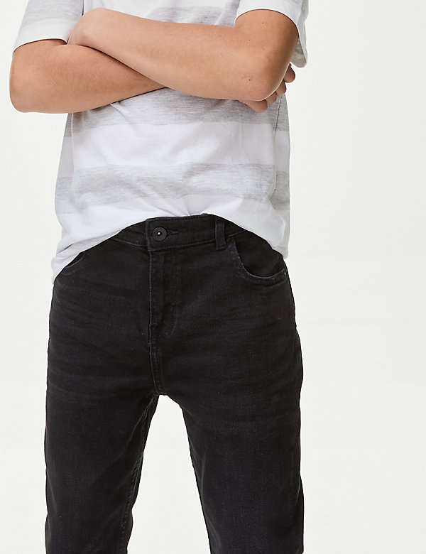 Marks & Spencer Boys Clothing Jeans Straight Jeans 6-16 Yrs The Jones Straight Fit Cotton with Stretch Jeans 