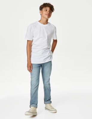 

Boys The Jones Straight Fit Cotton with Stretch Jeans (6-16 Yrs) - Grey Blue, Grey Blue