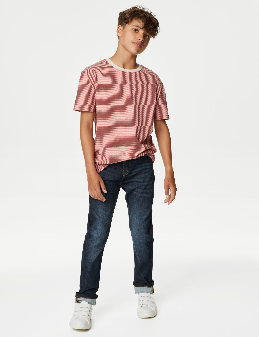 The Jones Straight Fit Cotton with Stretch Jeans (6-16 Yrs) image 1