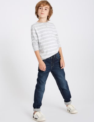 Jean extensible coupe standard &agrave; taille &eacute;lastique (du 3 au 16&nbsp;ans)