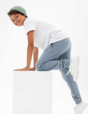 

Boys M&S Collection Unisex Cotton Rich Joggers (6-16 Yrs) - Medium Blue, Medium Blue