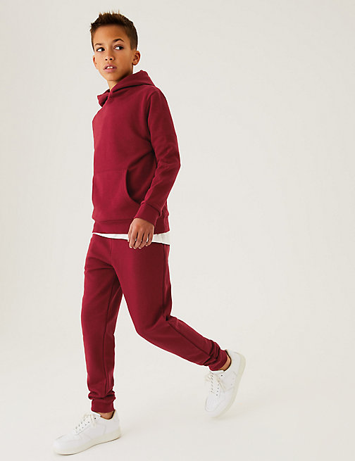 Marks And Spencer Boys M&S Collection Unisex Cotton Rich Joggers (6-16 Yrs) - Oxide