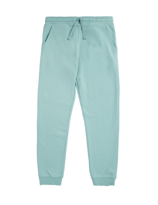 

Boys M&S Collection Unisex Cotton Rich Joggers (6-16 Yrs) - Dusted Aqua, Dusted Aqua