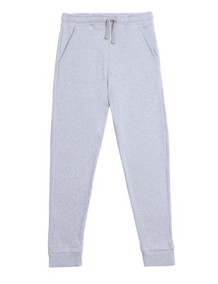 

M&S Collection Pantalón deportivo unisex de algodón (6-16 años) - Grey Marl, Grey Marl